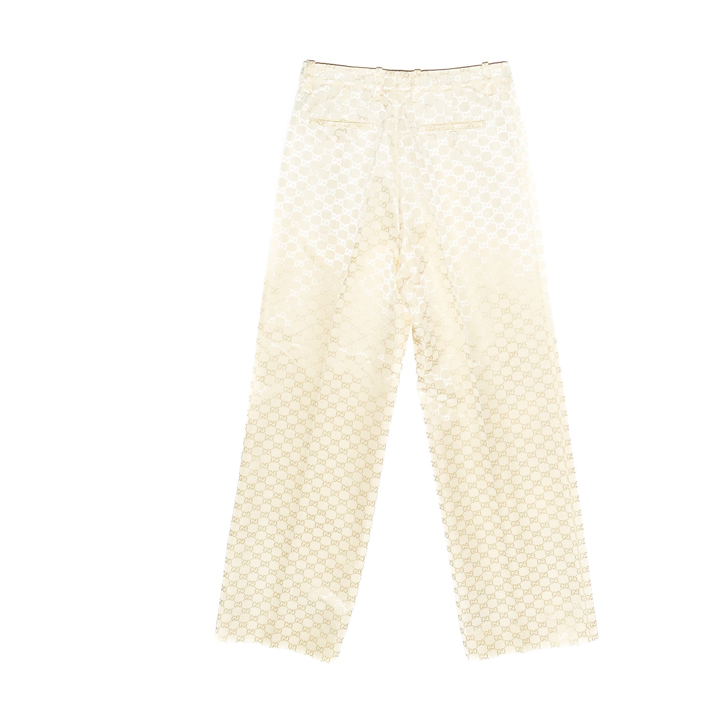 Pre-Owned GUCCI Monogram Jacquard Trousers (42)