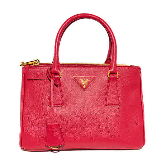 Pre-Owned Prada Saffiano Double Zip Galleria Bag