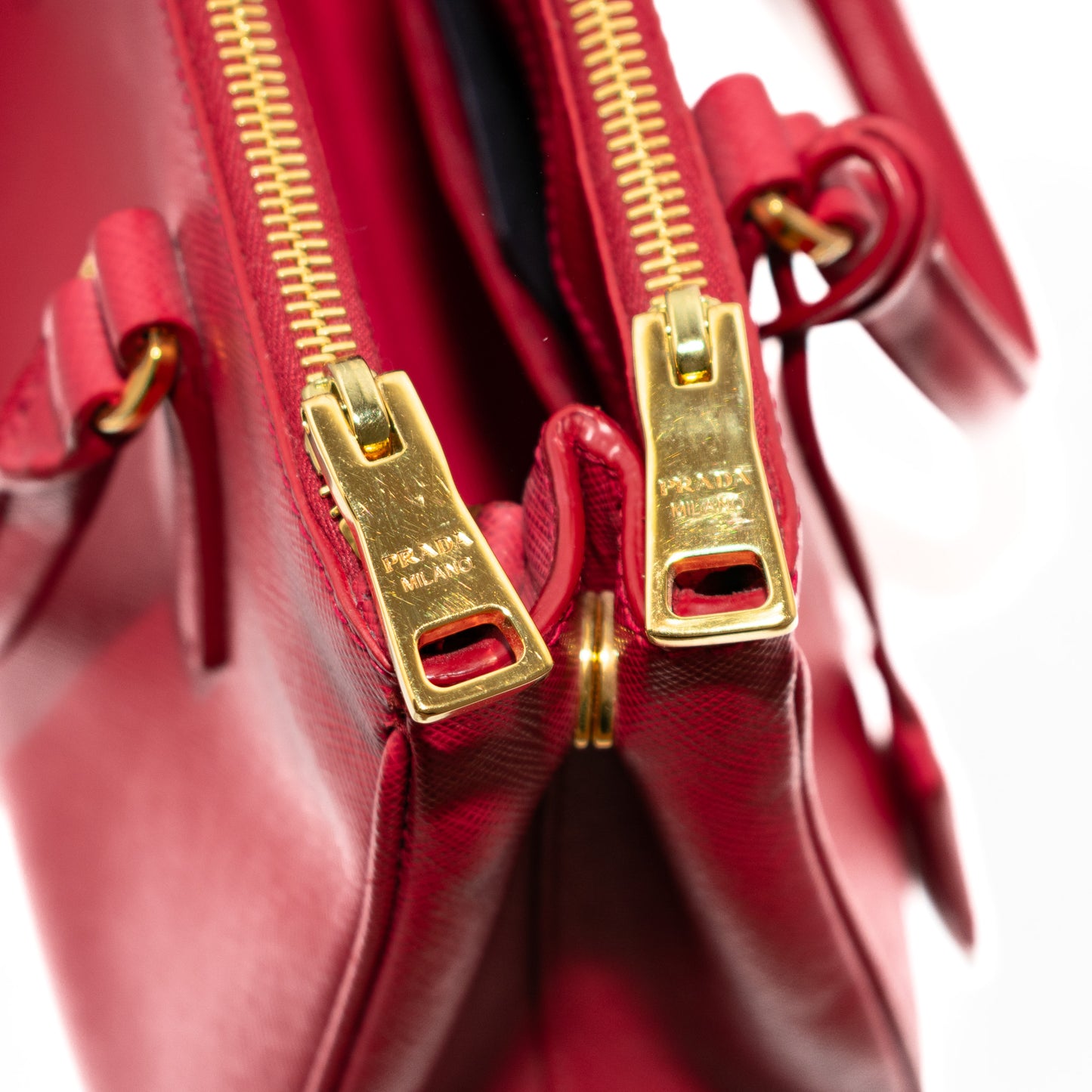 Pre-Owned Prada Saffiano Double Zip Galleria Bag