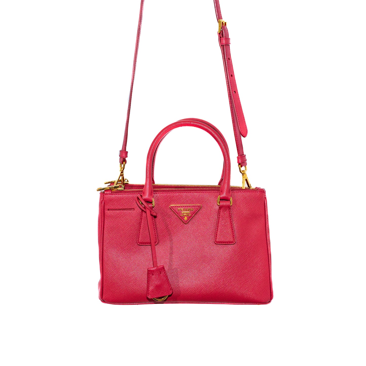 Pre-Owned Prada Saffiano Double Zip Galleria Bag