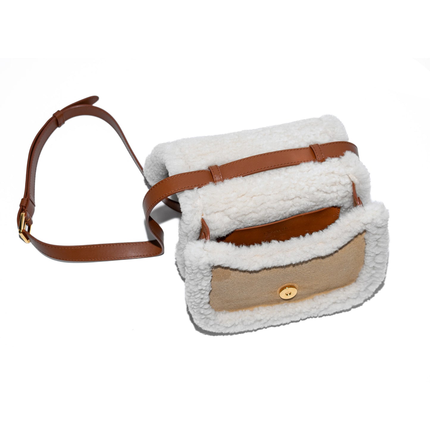 Pre-Owned Christian Dior Bobby Shearling Crossbody Bag