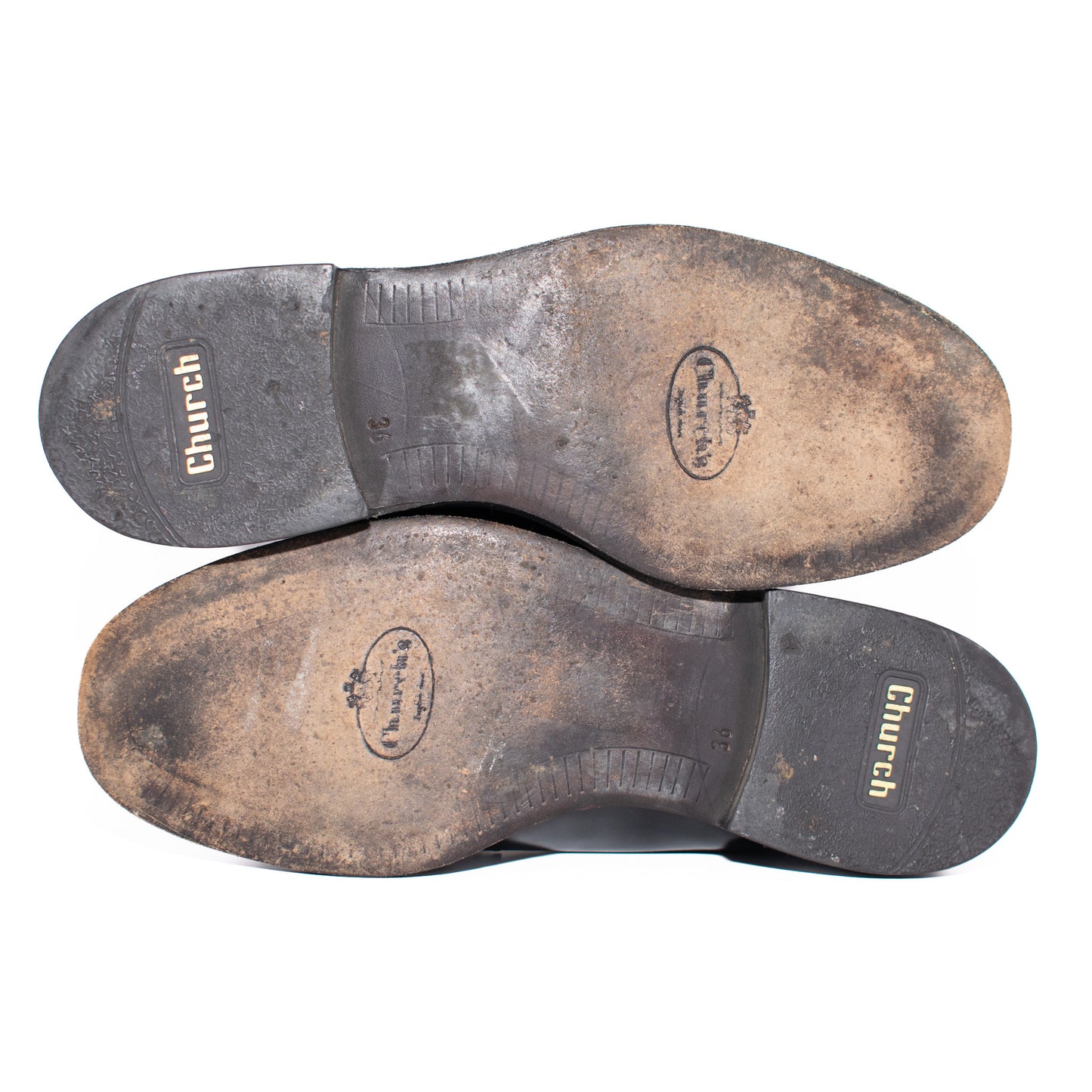 Pre-Owned Church Lace Up Leather Loafers (36)