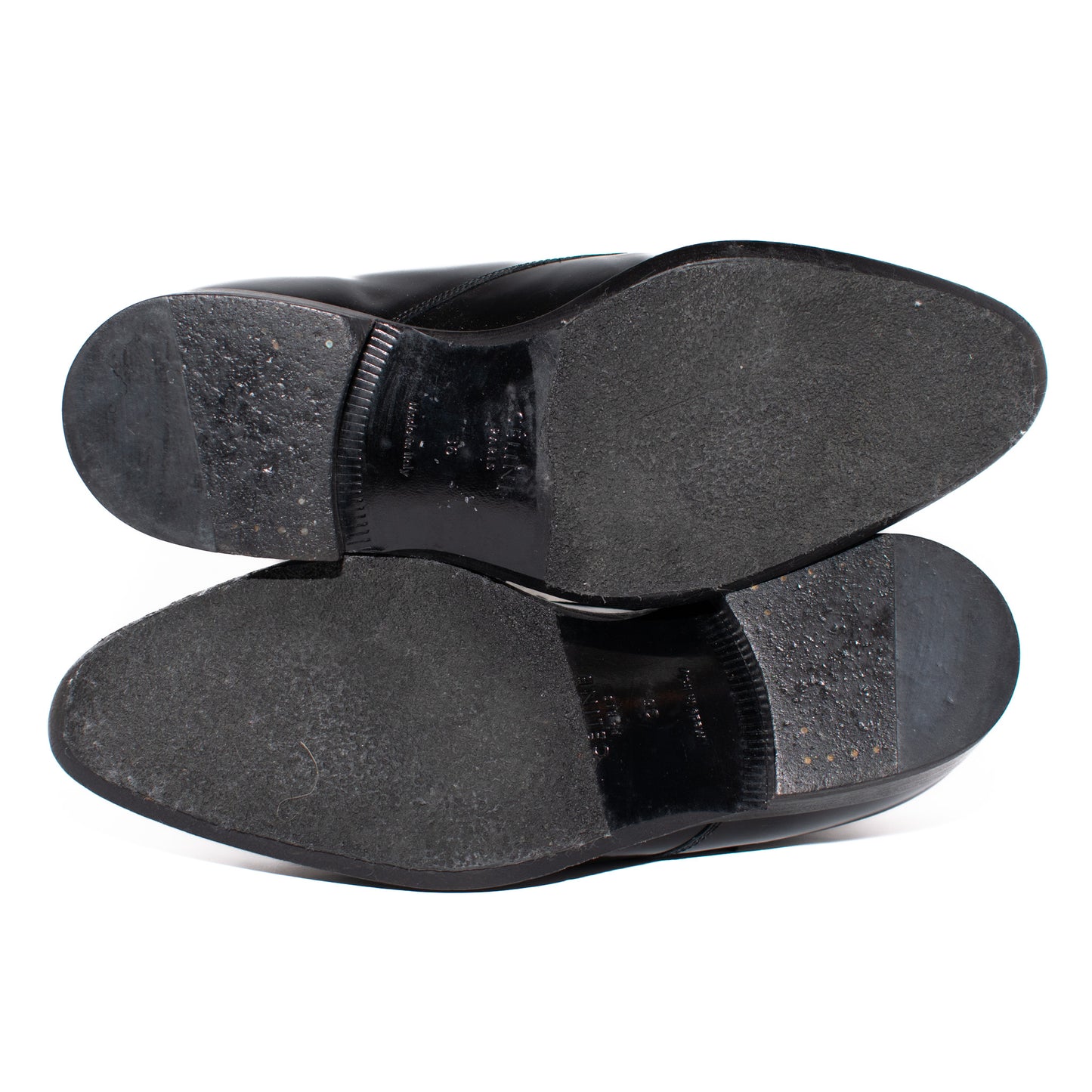 Pre-Owned Celine Lace Up Leather Loafers (36)