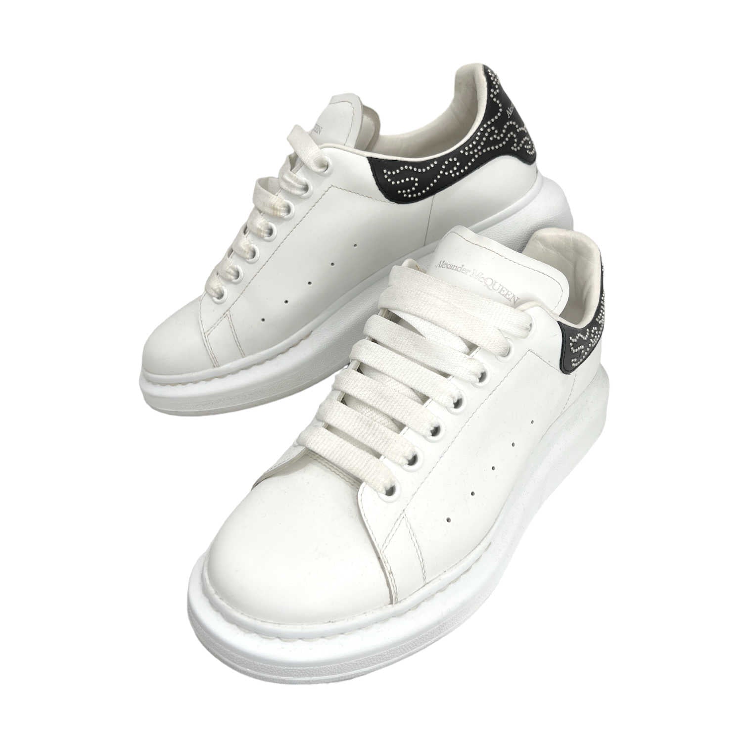 alexander mcqueen studded mens oversized sneakers excellent condition pair front view