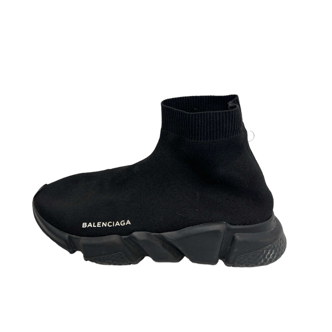 balenciaga black speedy 2.0 sneakers left outer side view