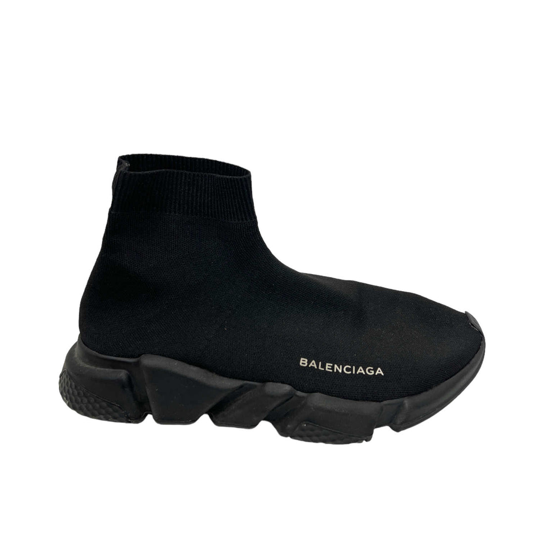 balenciaga black speedy 2.0 sneakers right outer side view