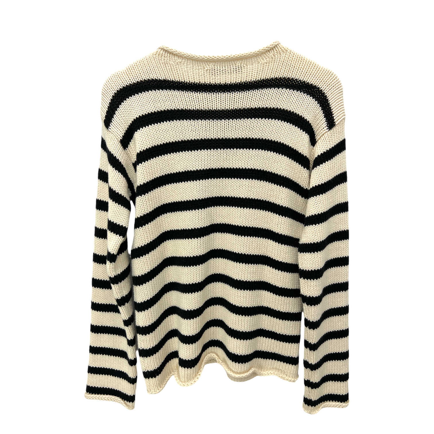 dior striped shoulder button sweater back