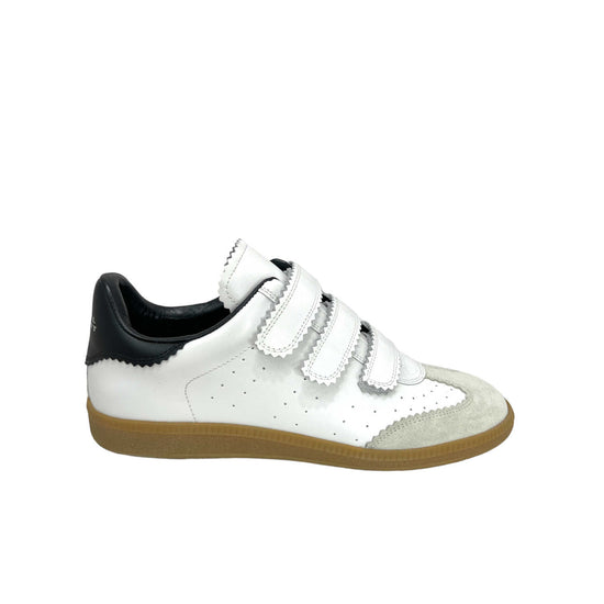 isabel marant white beth velcro sneakers right outer side view