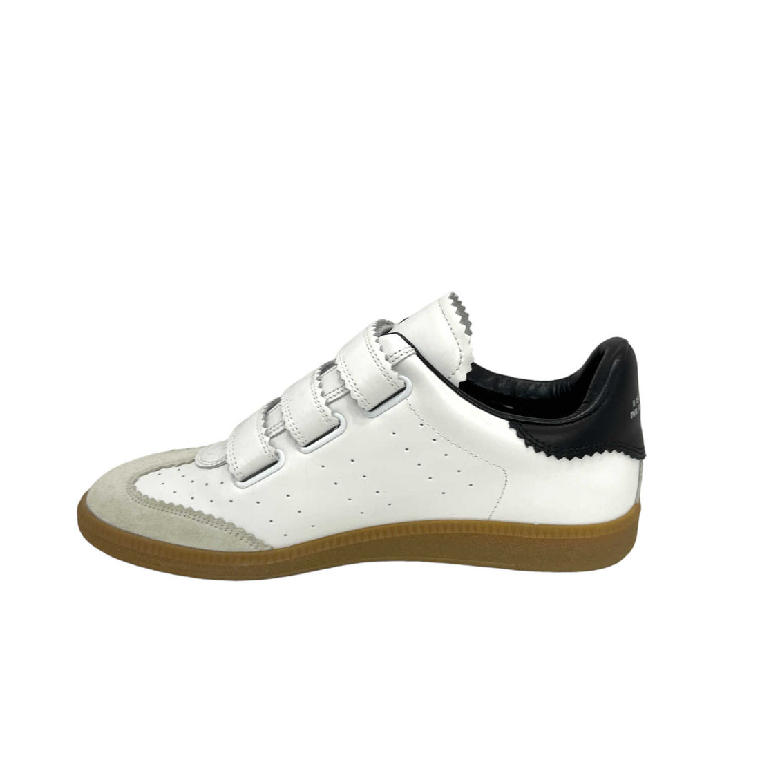 isabel marant white beth velcro sneakers right inner side view