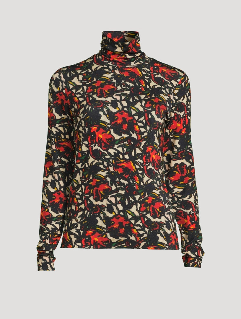 Dries Van Noten Hosk Turtleneck In Floral Print