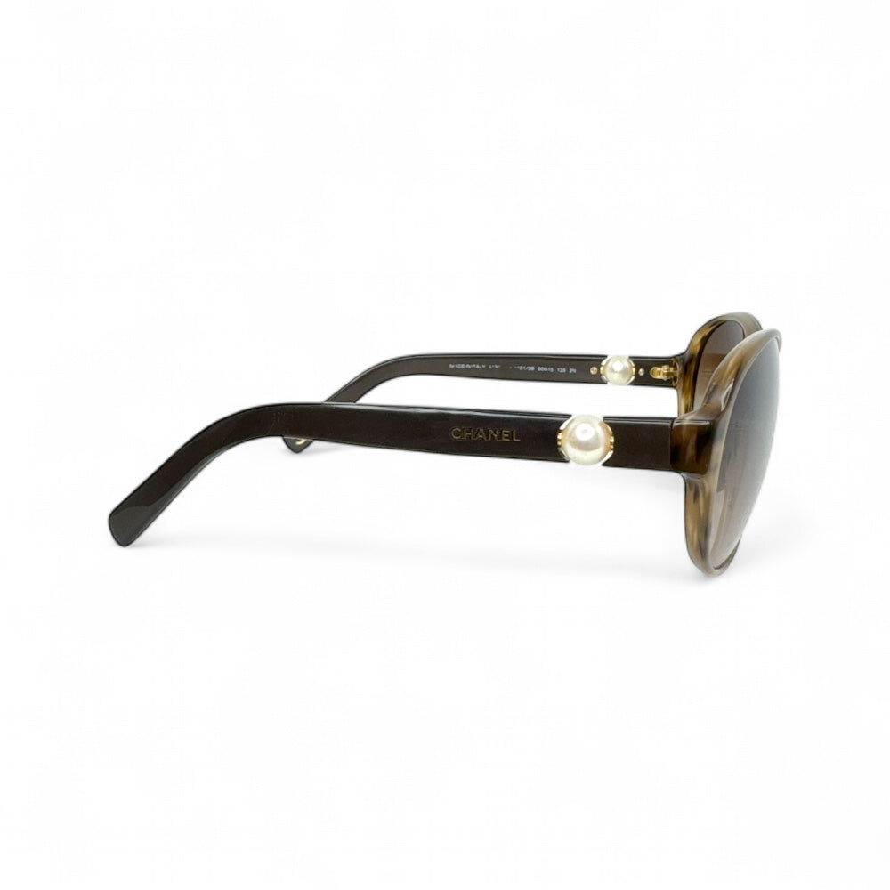 CHANEL 5313-H 1101/3B 60mm Brown Pearl Sunglasses